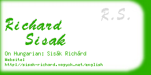 richard sisak business card